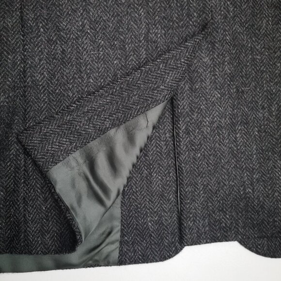 Henley Men's Size 44T Charcoal Made in Canada 100% Wool Lined Sports Coat - Picture 10 of 13